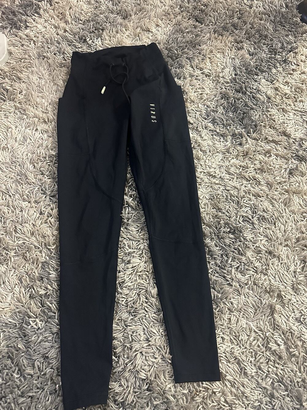 Virus Compression Athletic Leggings (Women's Small) Black